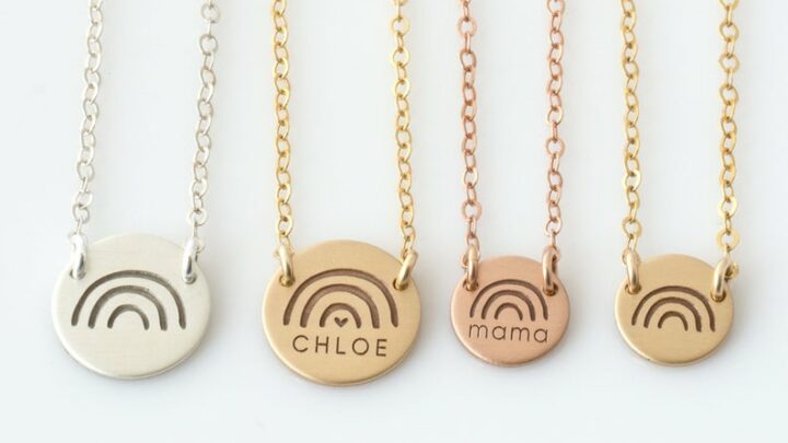 rainbow baby necklaces