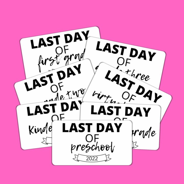 free printable last day of school PDFs