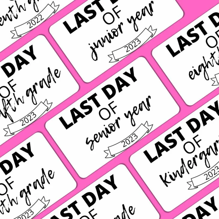 Printable Last Day Of School Sign 