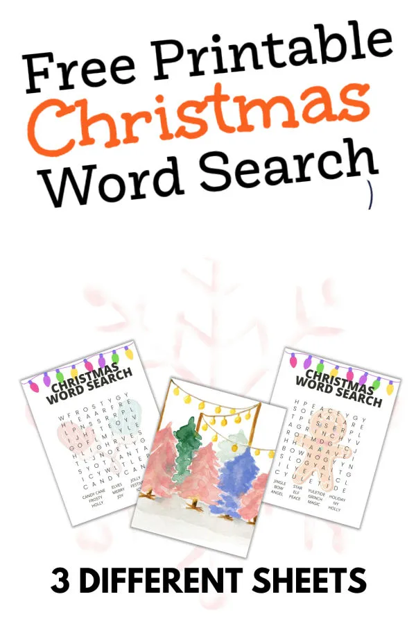 Free printable Christmas word search