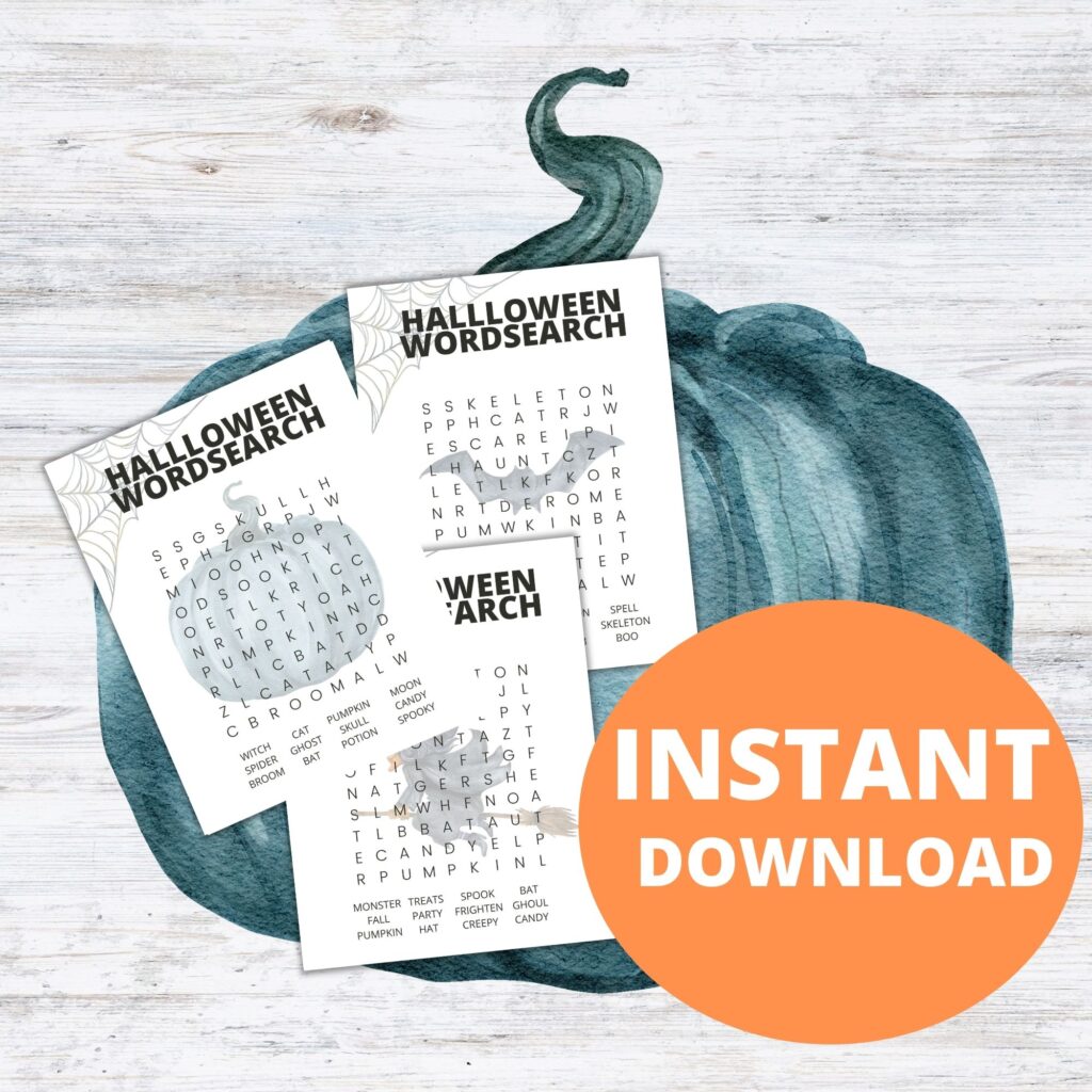 Halloween word search