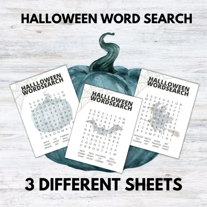 Halloween word search