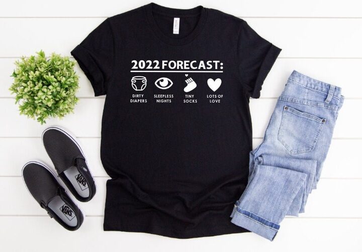New Year's Pregnancy Announcement Idea t-shirts