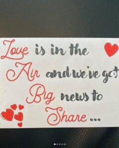 easy valentine's day baby announcement sign