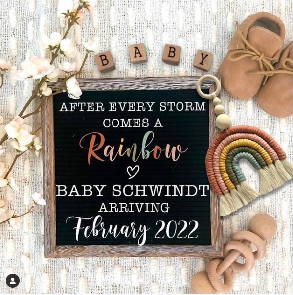 rainbow baby pregnancy announcement
