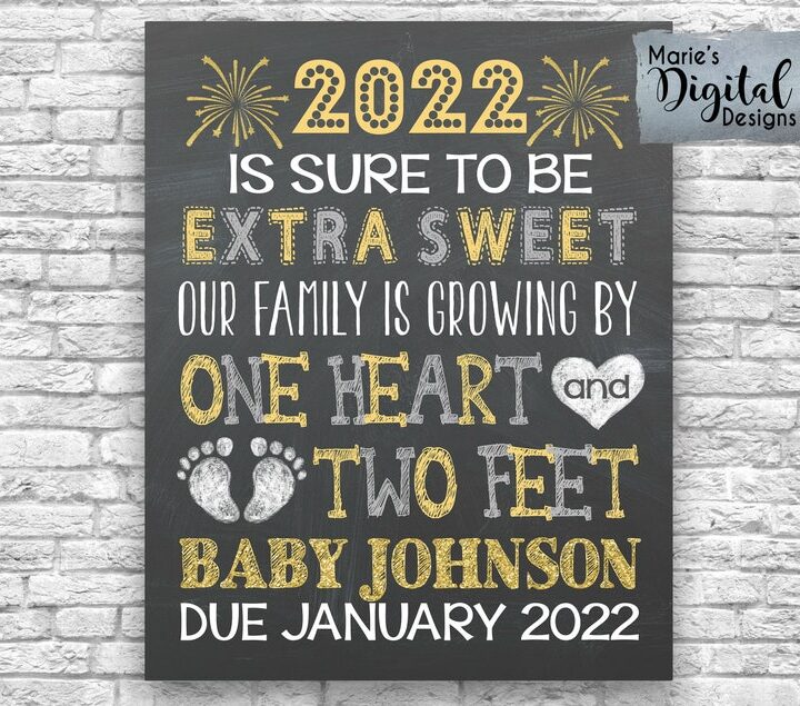 New years pregnancy announcement ideas