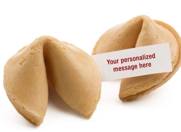 Fortune cookie pregnancy announcement for New years