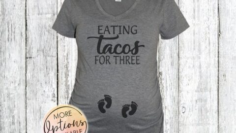 Image for Eating Tacos for Three Twin Maternity Shirt 