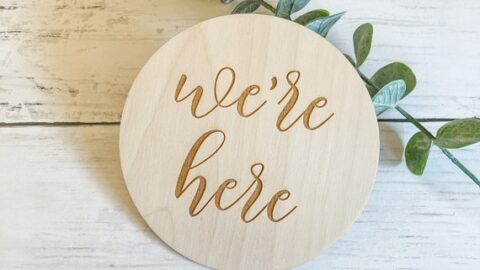 Image for We're Here Birth Announcement 