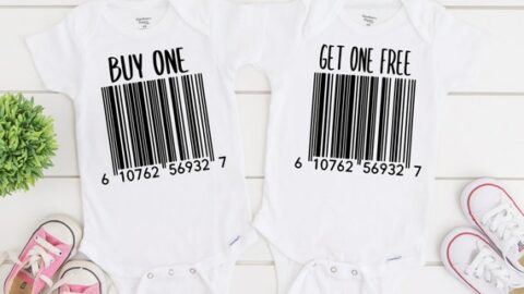 Image for Funny Twin Baby Announcement Onesie