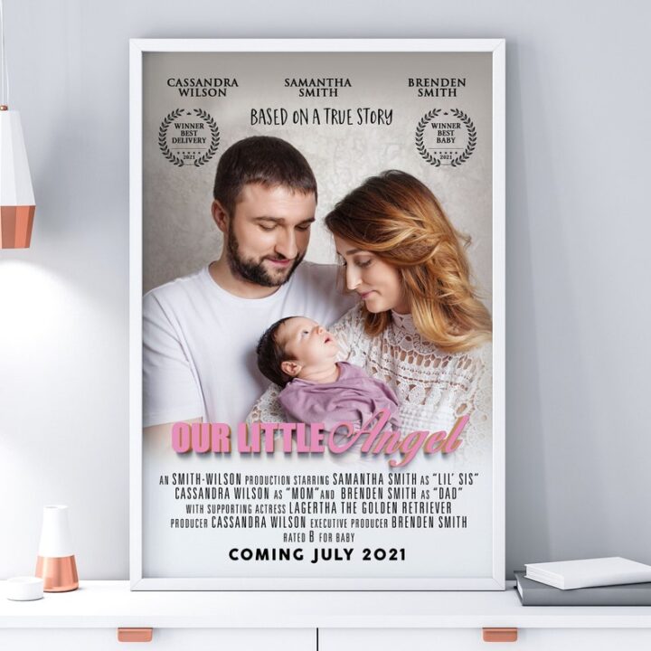 Movie poster pregnancy announcement