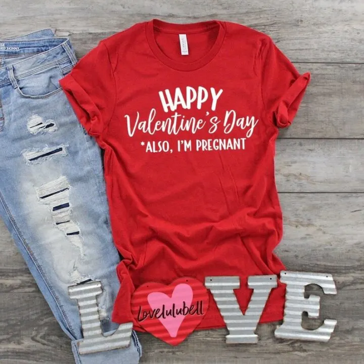 Valentine's day announcement t-shirts
