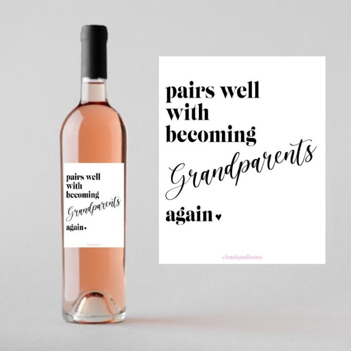 wine bottle pregnancy announcement