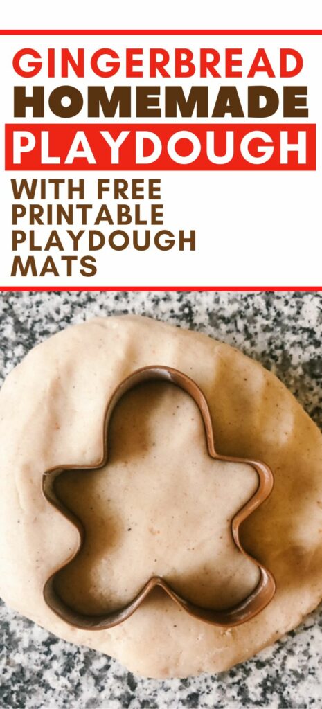 Gingerbread playdough with free printable mats