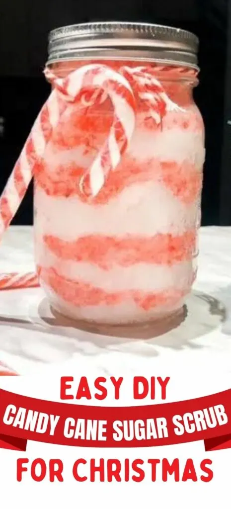 DIY candy cane sugar scrub