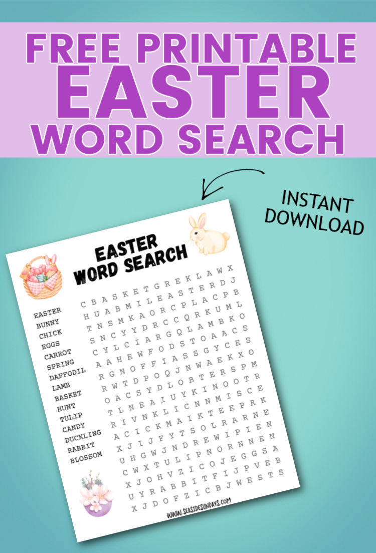 Free Easter Word Search Printable