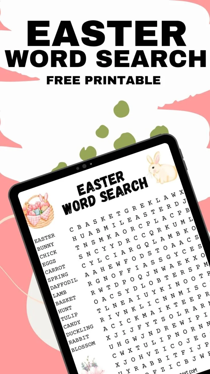 Easter word search free printable