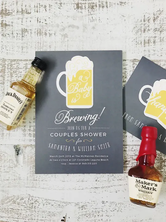couples baby shower invitation