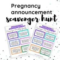 pregnancy announcement scavenger hunt