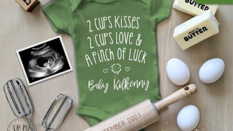 Image for Pinch of Luck St Patrick Digital Pregnancy Announcement 