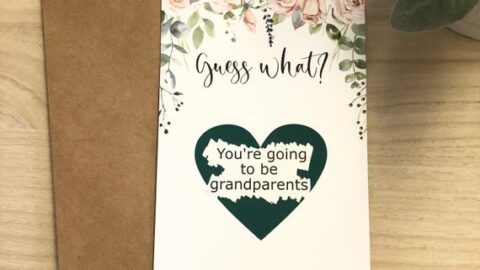 Mother's day pregnancy announcement scratch cards