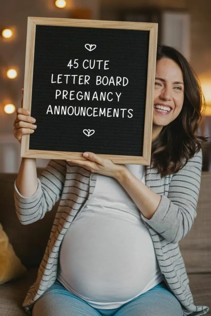 cute pregnancy announcements with letter boards