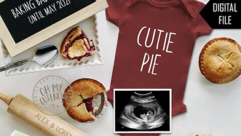 baking pregnancy announcement