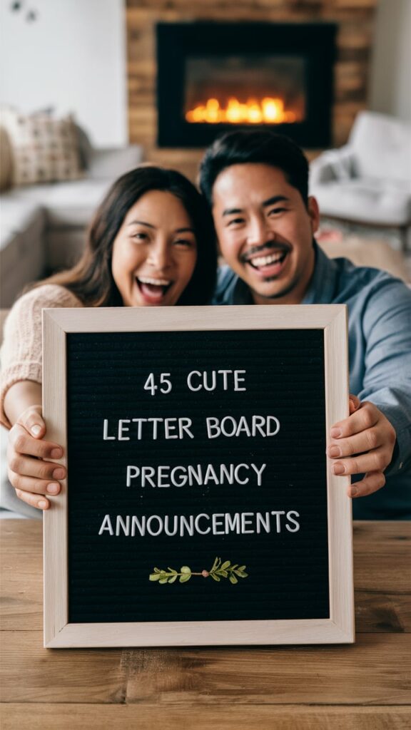 letter board pregnancy announcements
