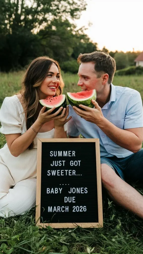 watermelon pregnancy announcement