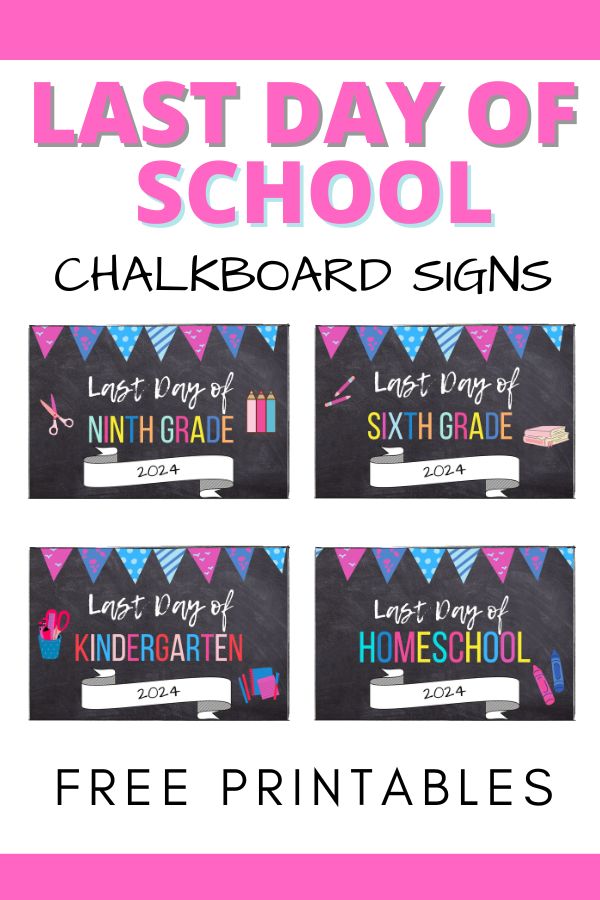 Free printable chalkboard signs