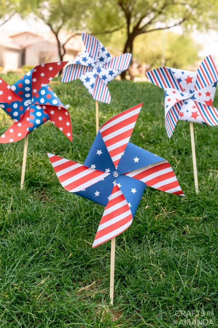 how to make pinwheels for 4th July