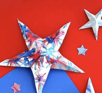painted stars for fourth of July