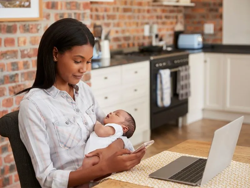 how to work from home with a newborn