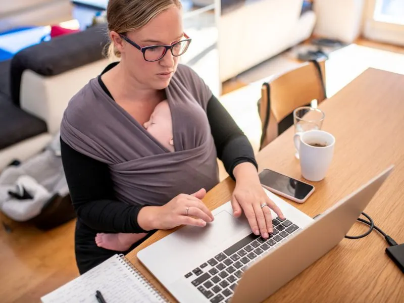 how to work from home with a baby