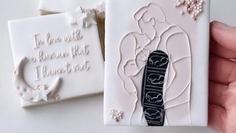 pregnancy announcement cookies