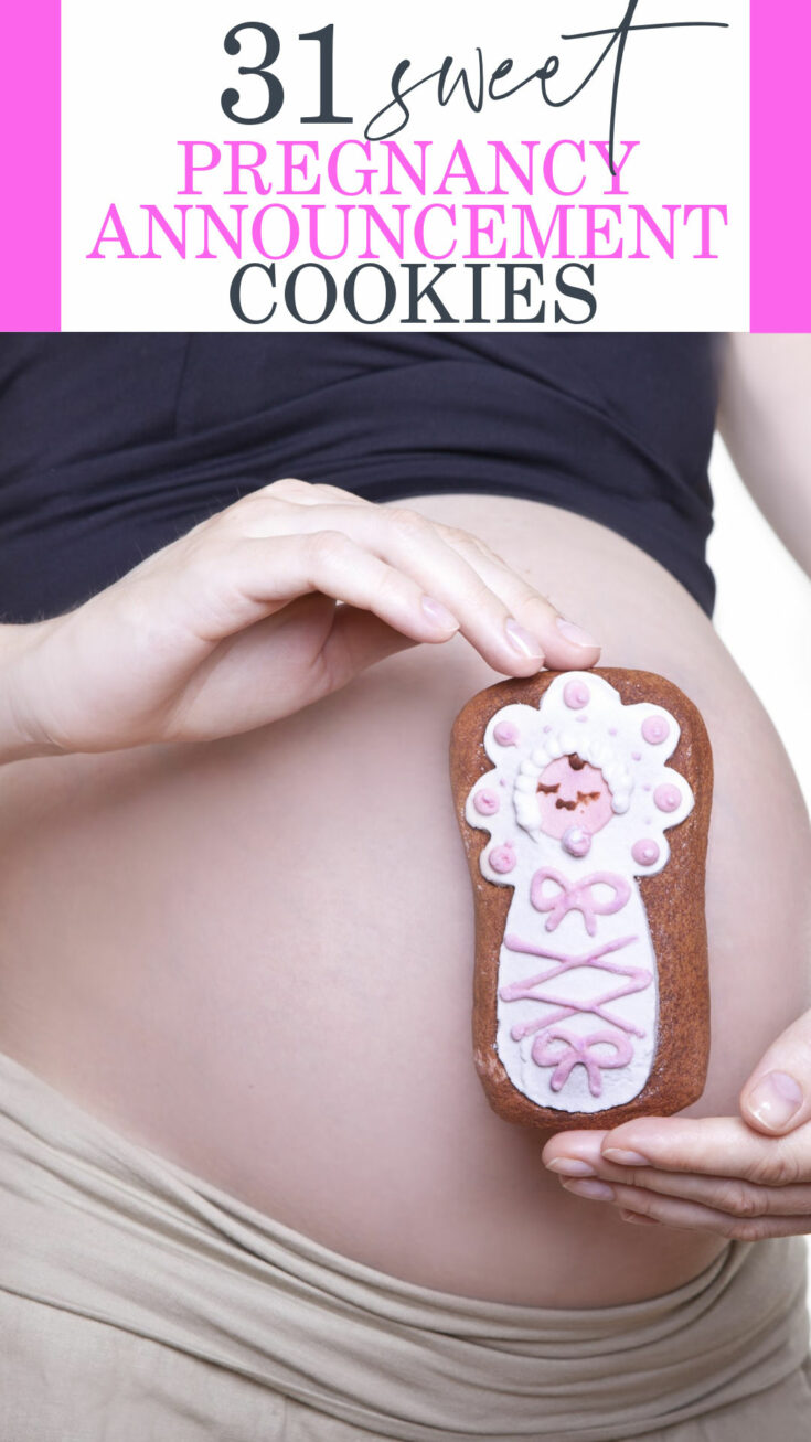pregnancy announcement cookies
