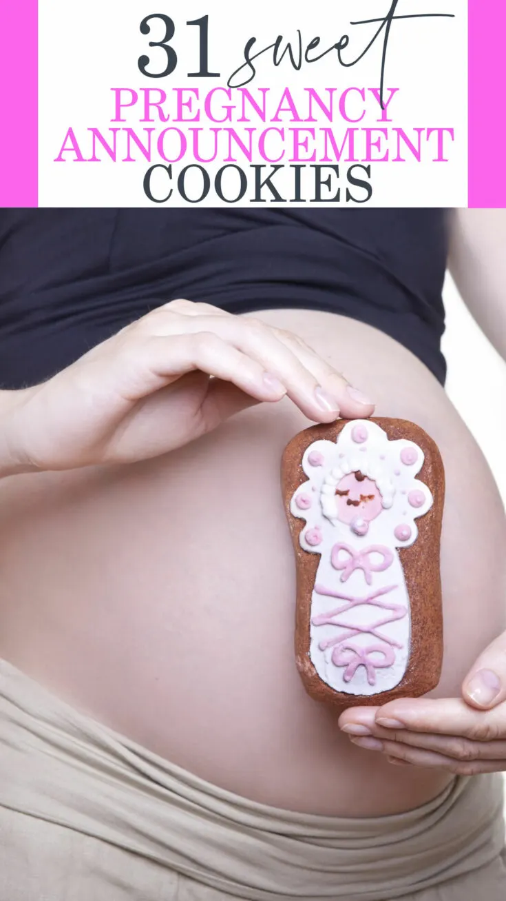 pregnancy announcement cookies