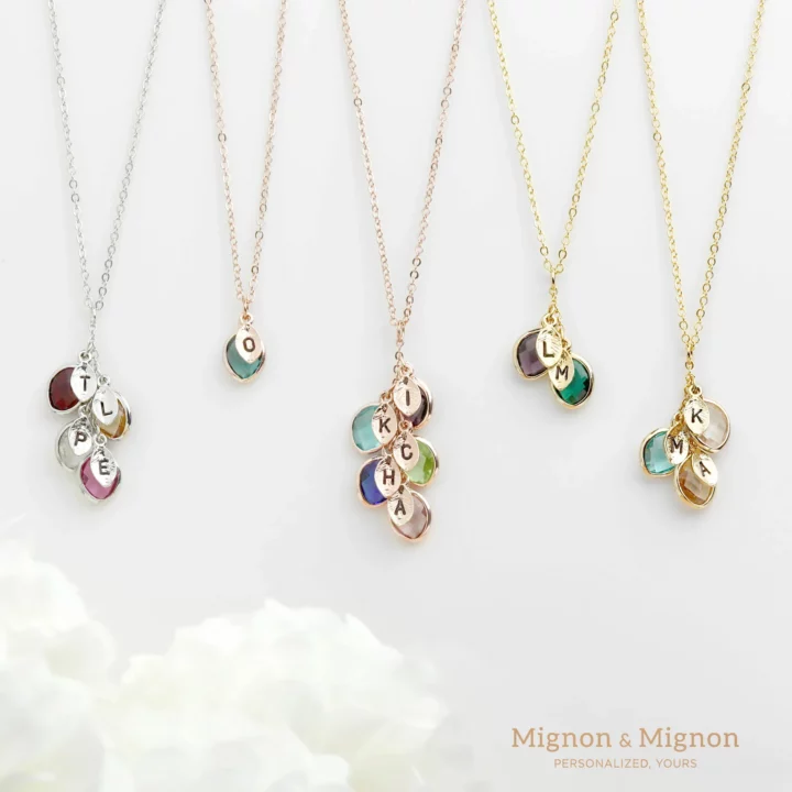 birthstone necklace for new mom