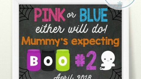 second baby Halloween pregnancy announcement ideas