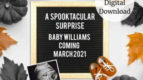 Halloween pregnancy announcement ideas