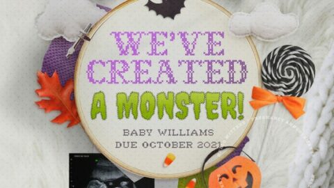 Halloween pregnancy announcement