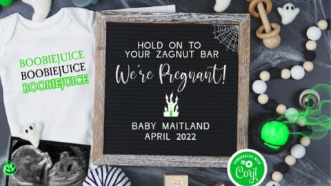 Halloween pregnancy announcement