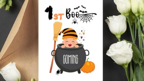 Halloween pregnancy announcement