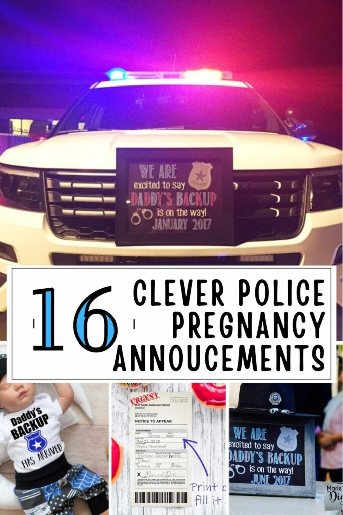 Police pregnancy announcement ideas