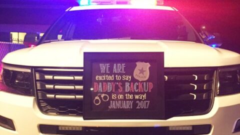 Police pregnancy announcement ideas