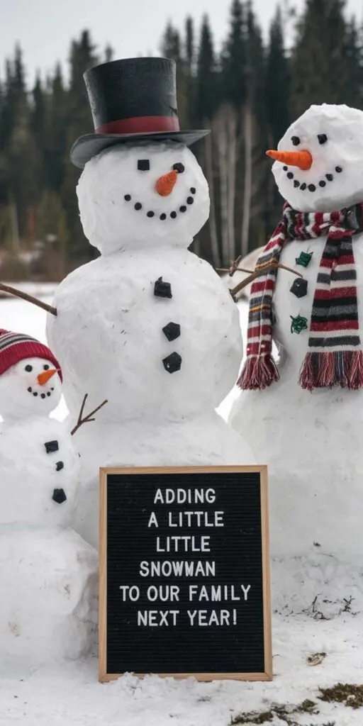 snowman pregnancy reveal