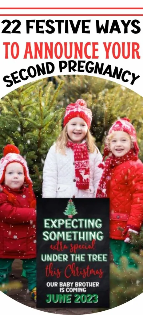Christmas big sister or big brother pregnancy announcement