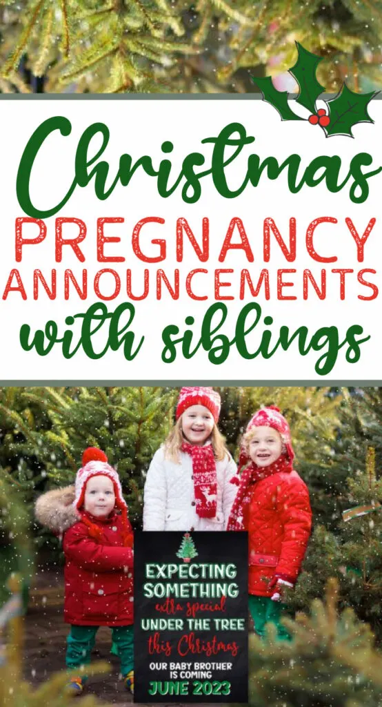 holiday sibling pregnancy announcements