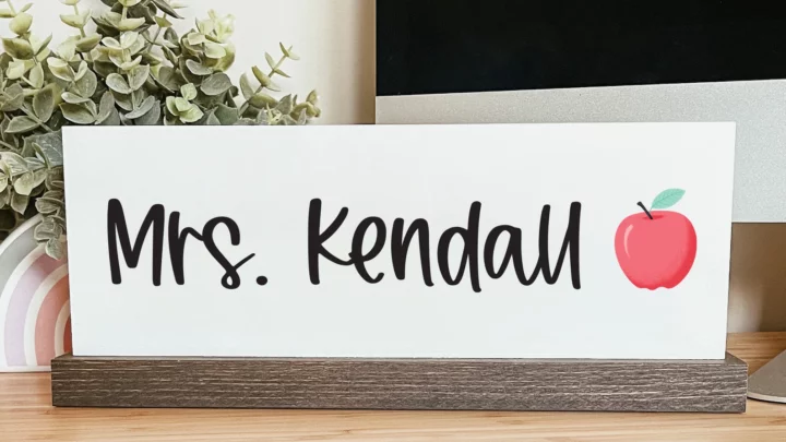 Teacher desk sign