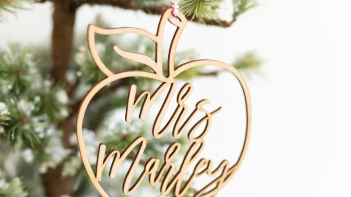 Image for Teacher Apple Ornament 